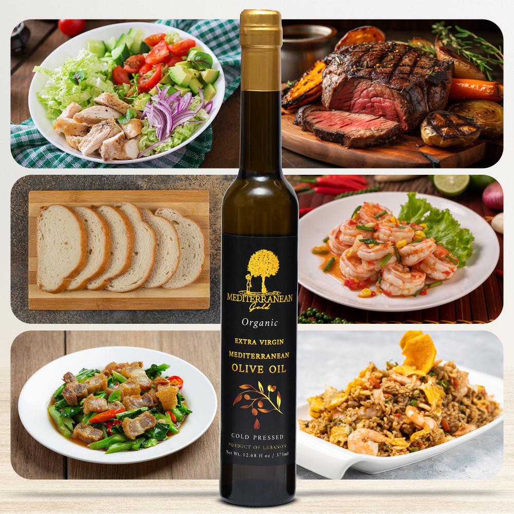 Organic Extra Virgin Olive Oil Cold Pressed 12.68 FL - Mediterranean Gold