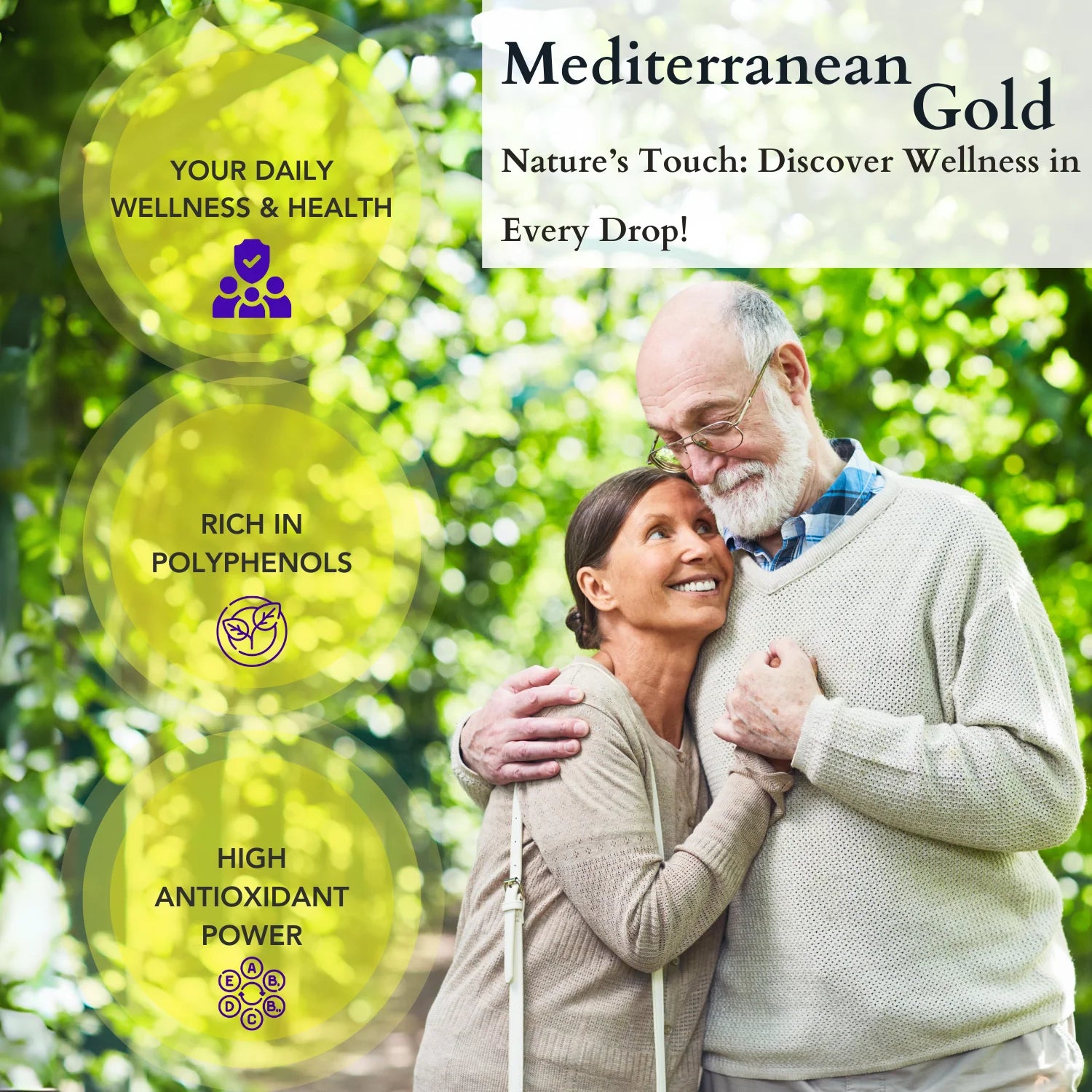 Organic Extra Virgin Olive Oil Cold Pressed 12.68 FL - Mediterranean Gold