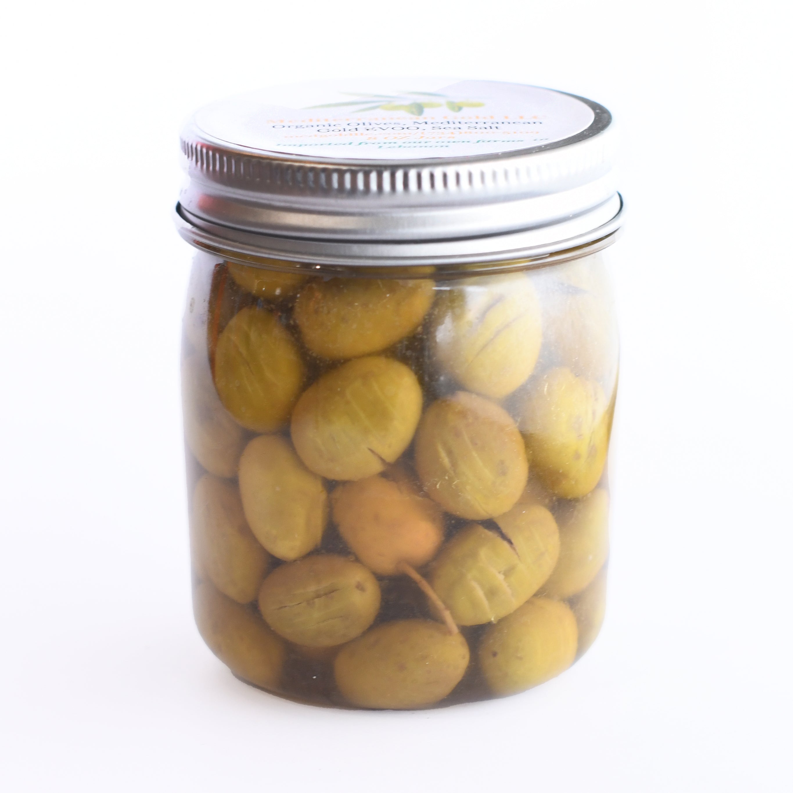 Premium Organic Green Olives in Brine by Mediterranean Gold