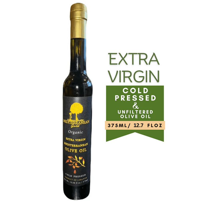 Organic Extra Virgin Olive Oil Cold Pressed 12.68 FL -  Mediterranean Gold