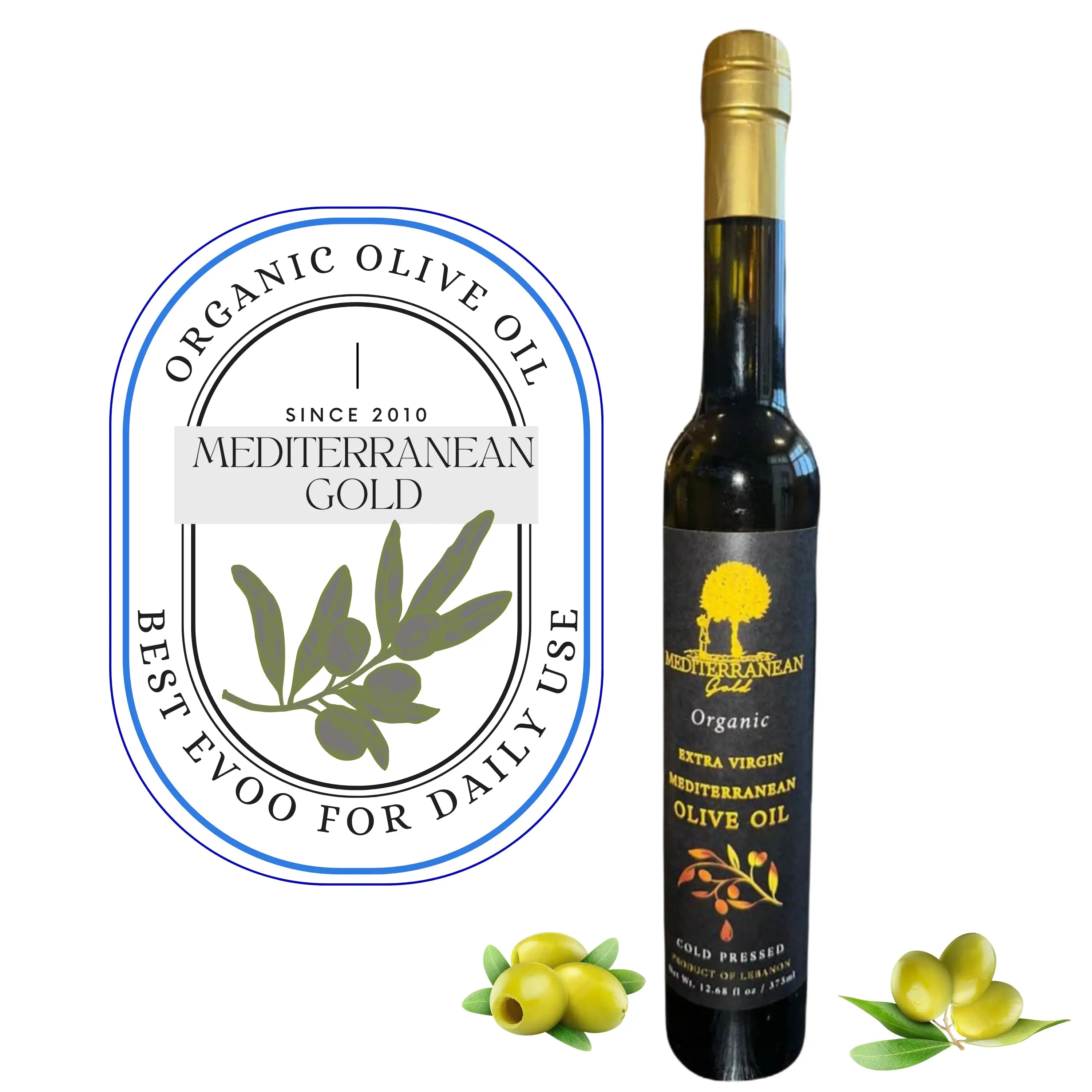 Organic Extra Virgin and Cold Pressed Olive Oil High Polyphenols - 375ml